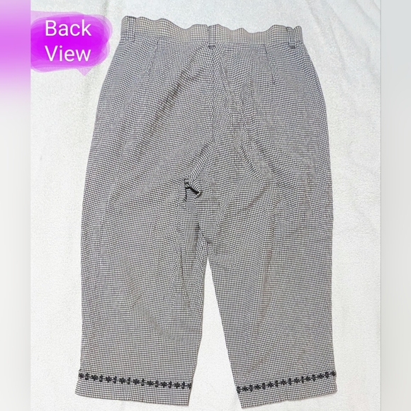 Northern Reflections size 8 EUC Vintage black & white relaxed fit capri pants - Picture 12 of 13